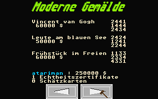 Grosse Kunstauktion (Der) atari screenshot